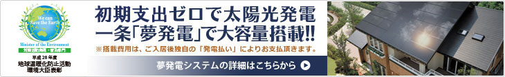 【夢発電システム】
初期費用ゼロで夢の太陽光発電が実現! 2011年度グッドデザイン賞受賞