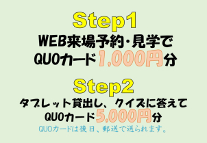 QUOカード受け取りまでの流れ