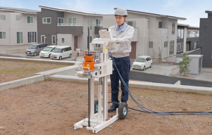 建てる前に、すべての土地で、
無料で地盤調査を実施します！