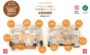 一条の「全館床暖房」なら、
リビングはもちろん玄関や廊下、脱衣所やお風呂に至るまで、暖かい。
足元から温めるため、エアコンのように上下の温度差もつくらずつま先から頭までやさしい暖かさで包み込みます。
夜の住み心地がご体感頂ける宿泊体験も大好評予約受付中です！