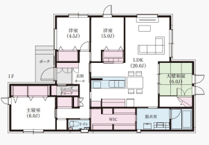 LDK20帖+和室♪　お洗濯動線♪　広々ウォークインクローゼット♪