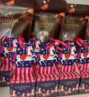 『GODIVA』のチョコレートもプレゼント！