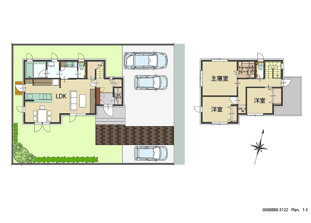 いわき市平幕ノ内 モデルハウス 区画番号No.2街区8 