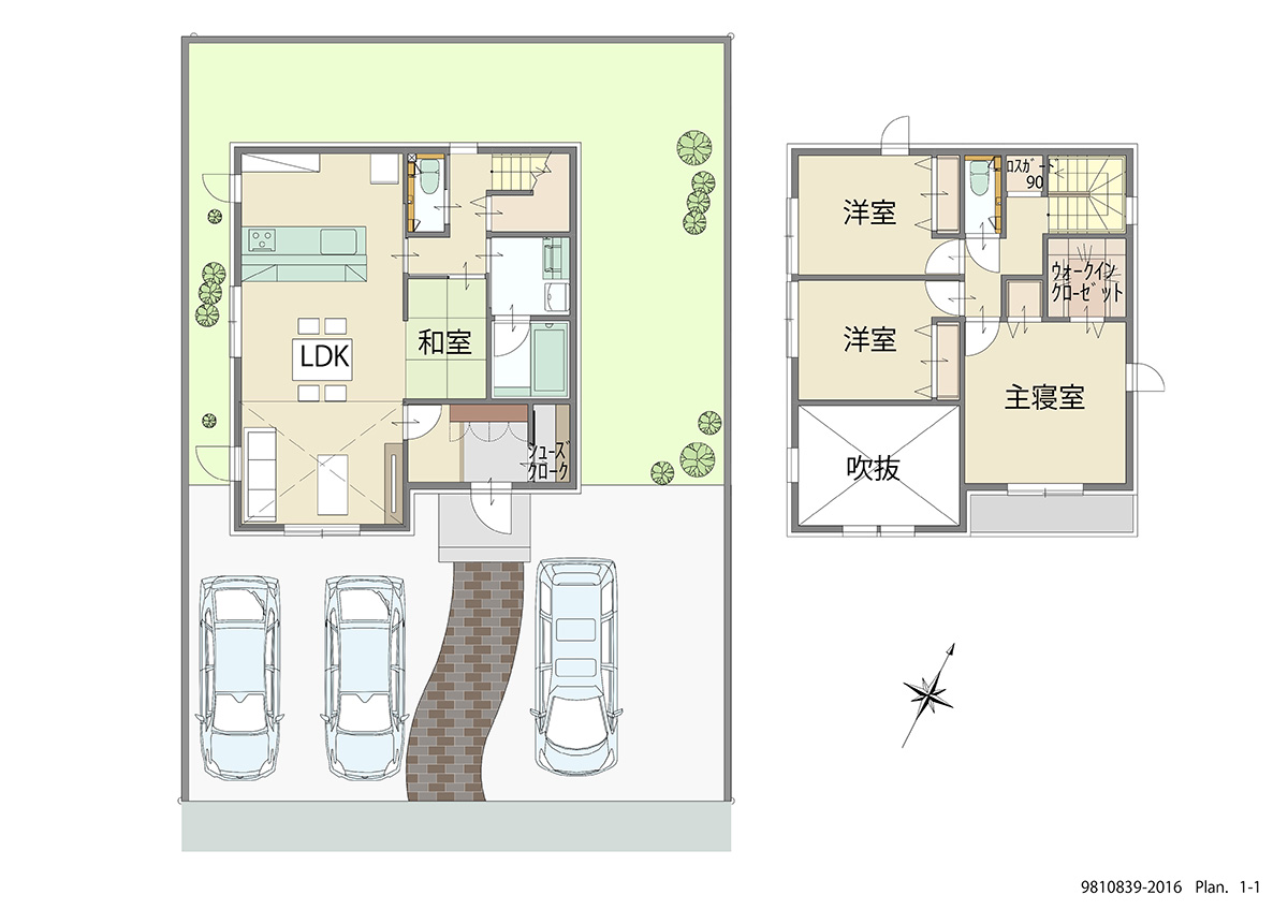 いわき市平幕ノ内 土地 区画番号No.10街区12 「LDKが家の中心！動線すっきりプラン」 <br>建物タイプ:ｉ－ｓｍｉｌｅⅡ/延床面積:104.07㎡(31.47坪) <br>建物本体価格(参考):2,195万円(税込み)<br>