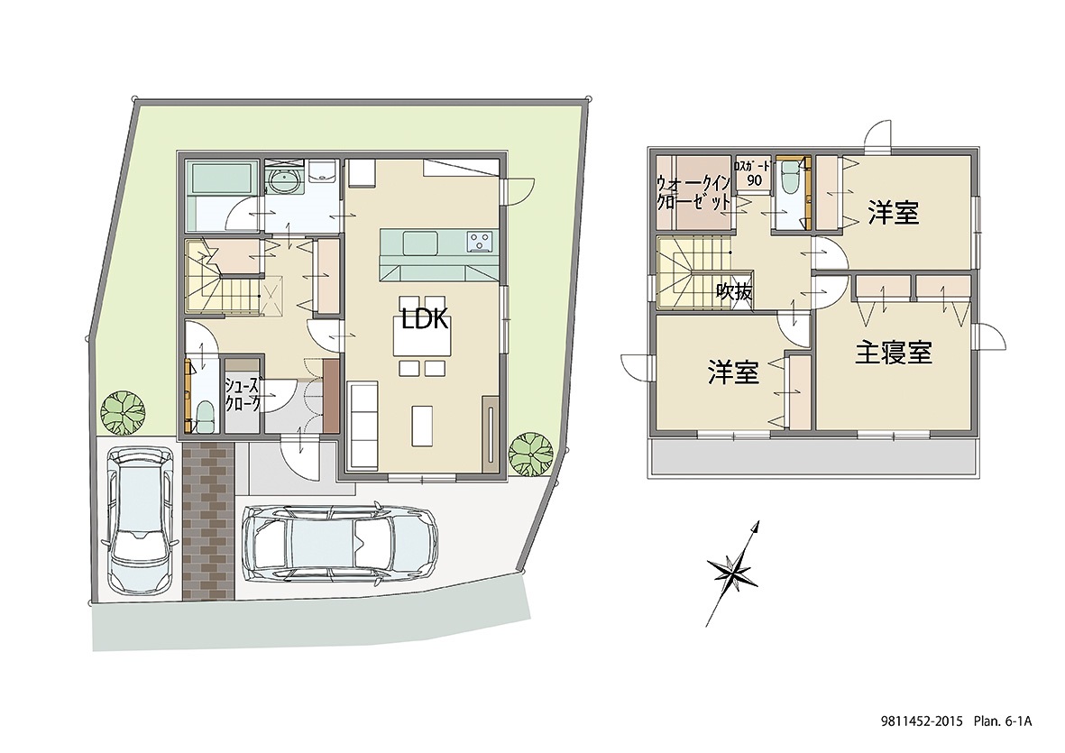 高砂市荒井町 土地 区画番号No.1 「子育てにピッタリ！パパ・ママにおすすめプラン」 <br>建物タイプ:ｉ－ｓｍｉｌｅⅡ/延床面積:97.02㎡(29.34坪) <br>建物本体価格(参考):2,004万円(税込み)<br>