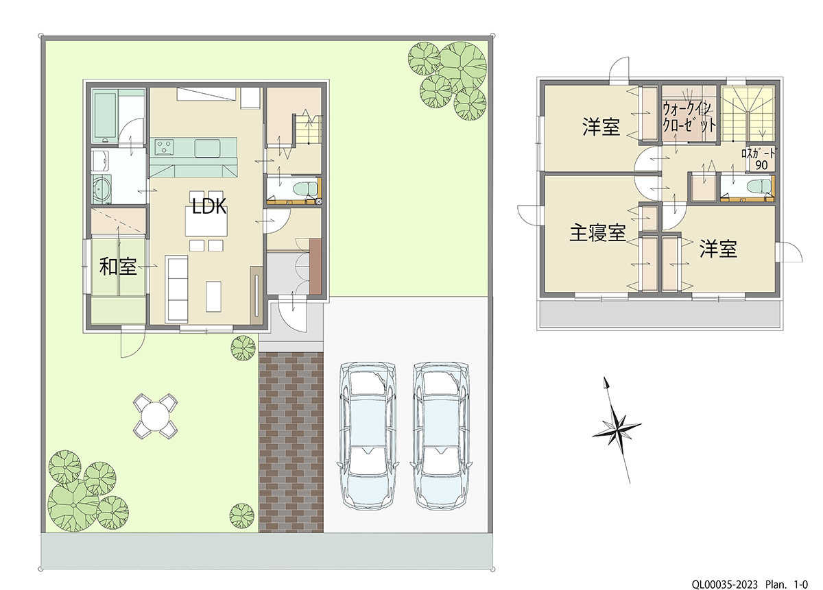 「いつでも家族を感じられるプラン」 <br>建物タイプ:ｉ－ｓｍｉｌｅⅡ/延床面積:99.15㎡(29.98坪) <br>建物本体価格(参考):2,039万円(税込み)<br>