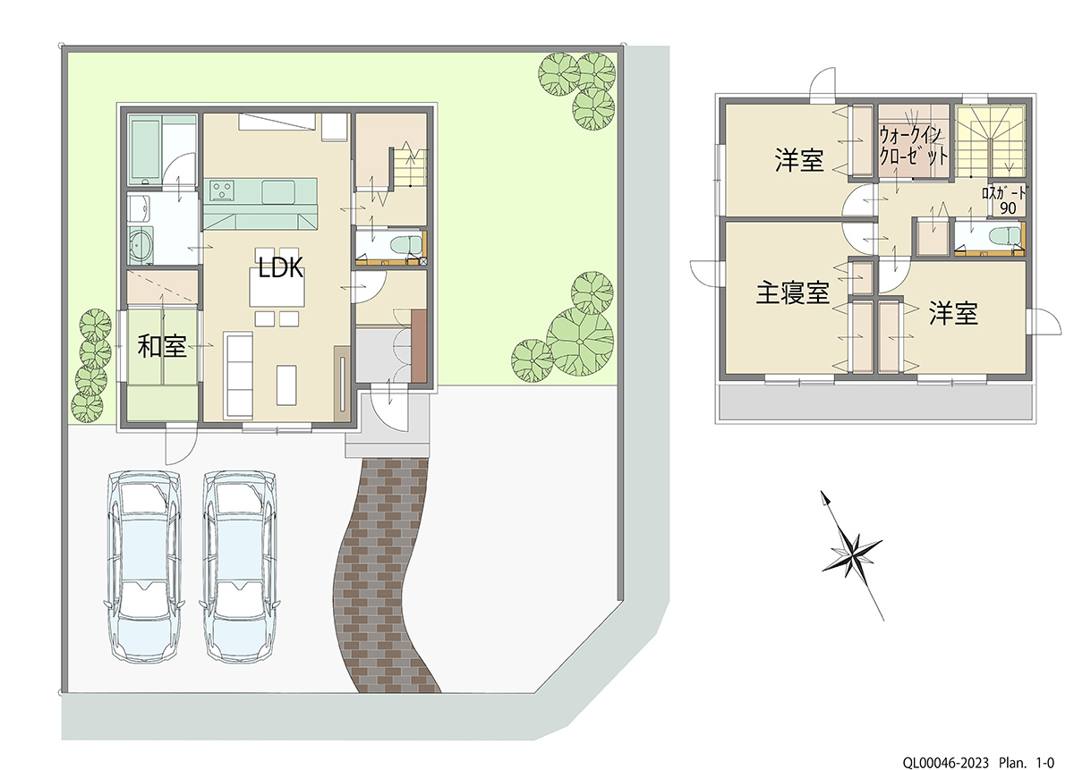 「仲良し家族のための充実した4LDKプラン」 <br>建物タイプ:ｉ－ｓｍｉｌｅⅡ/延床面積:99.15㎡(29.98坪) <br>建物本体価格(参考):2,039万円(税込み)<br>