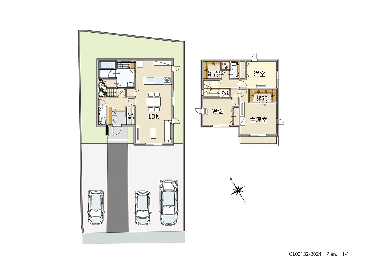 イイコトテラス舞々木町 土地 区画番号No.6 「子育てにピッタリ！ご夫婦におすすめプラン」 <br>建物タイプ:ｉ－ｓｍｉｌｅⅡ/延床面積:103.31㎡(31.24坪) <br>建物本体価格(参考):2,105万円(税込み)<br>