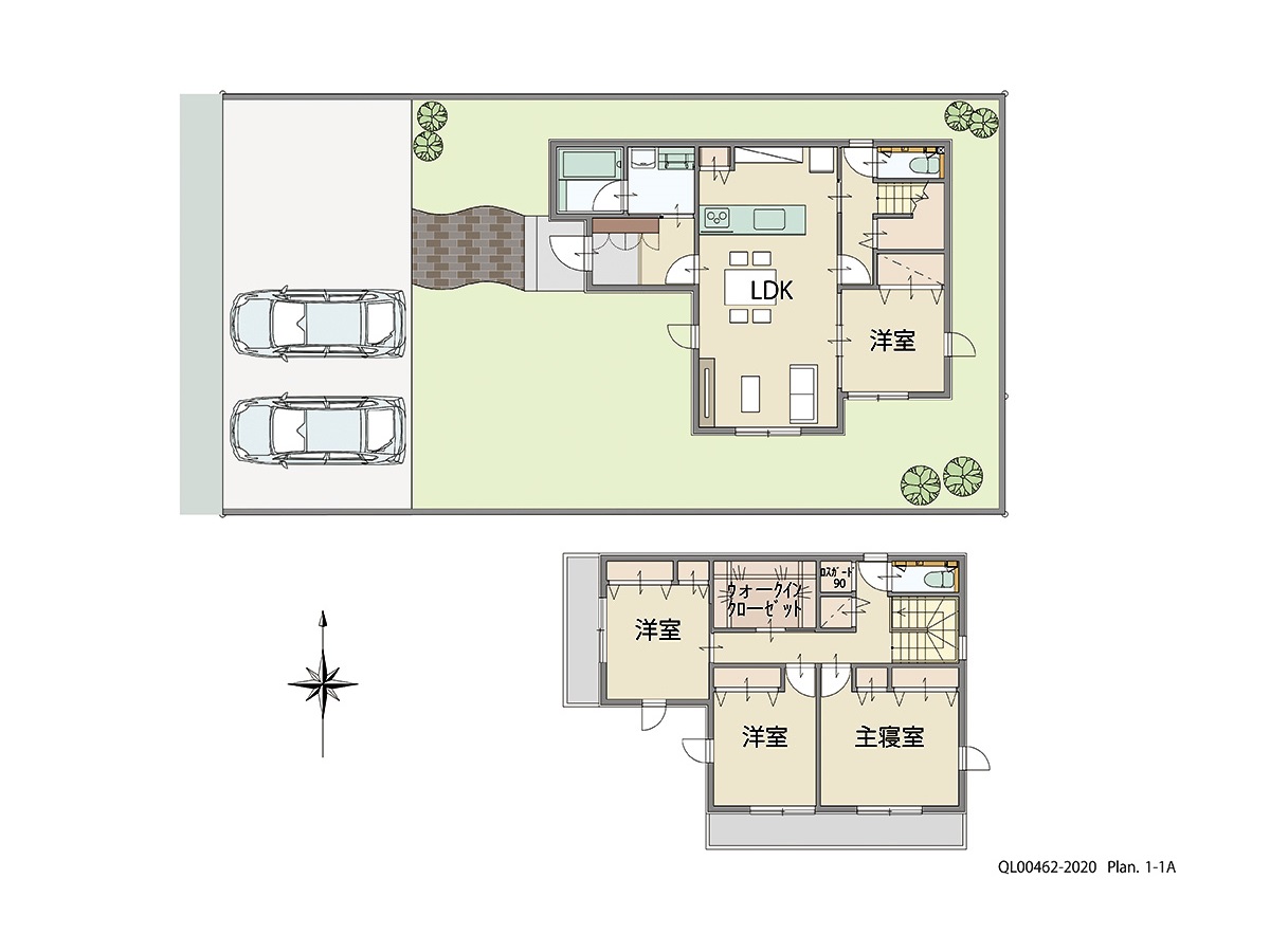 鹿児島県薩摩川内市天辰町６２０ 土地 区画番号No.5 「収納たっぷり！片付け上手になれるおうち」 <br>建物タイプ:ｉ－ｓｍｉｌｅⅡ/延床面積:107.66㎡(32.55坪) <br>建物本体価格(参考):2,227万円(税込み)<br>