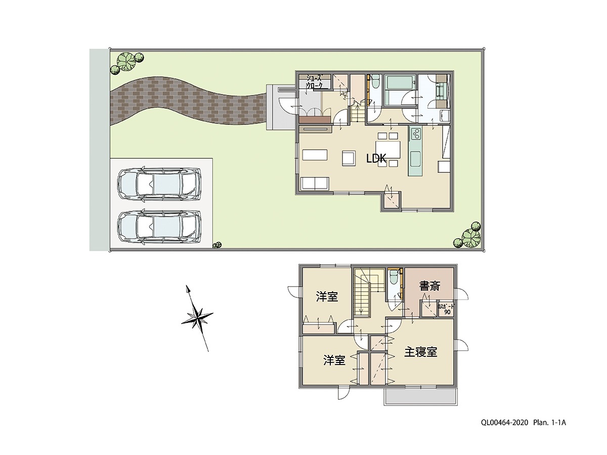 鹿児島県薩摩川内市天辰町６２０ 土地 区画番号No.7 「動線すっきり！家事楽プラン！」 <br>建物タイプ:ｉ－ｓｍｉｌｅⅡ/延床面積:109.18㎡(33.02坪) <br>建物本体価格(参考):2,206万円(税込み)<br>