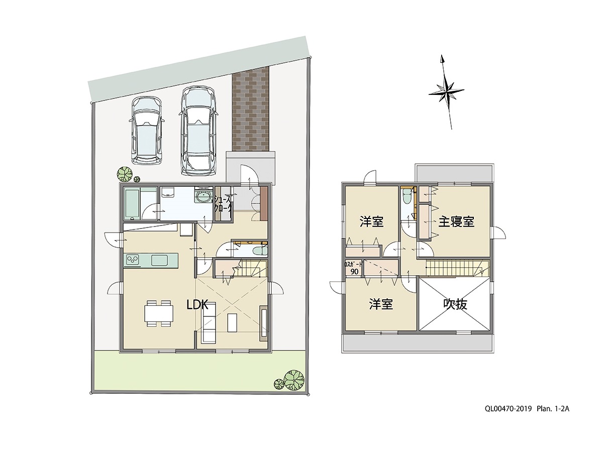 アイタウン　鈴鹿市末広南 土地 区画番号No.14 「自慢したくなる大満足の家 」 <br>建物タイプ:ｉ－ｓｍｉｌｅⅡ/延床面積:104.05㎡(31.47坪) <br>建物本体価格(参考):2,253万円(税込み)<br>