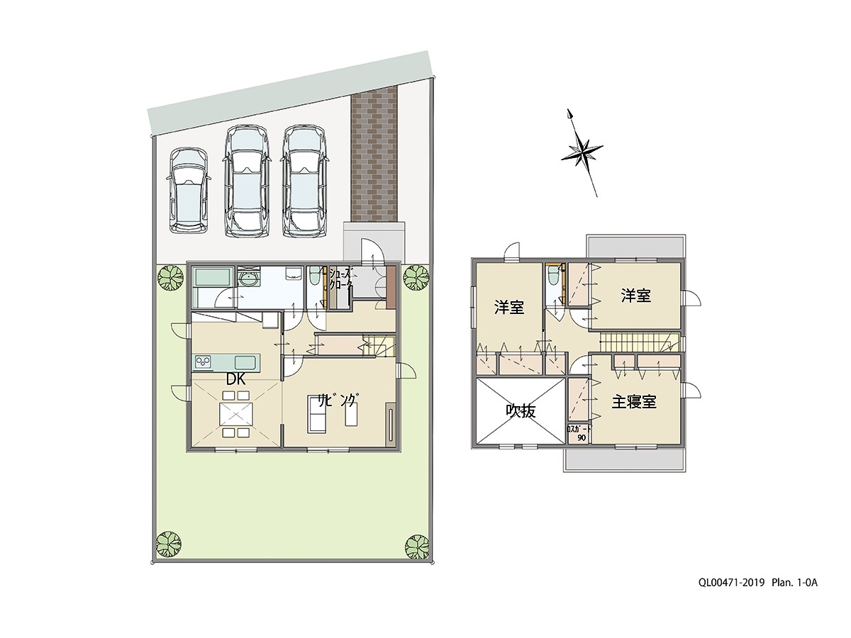 アイタウン　鈴鹿市末広南 土地 区画番号No.15 「陽射しが降り注ぐ明るいLDK」 <br>建物タイプ:ｉ－ｓｍｉｌｅⅡ/延床面積:110.72㎡(33.48坪) <br>建物本体価格(参考):2,363万円(税込み)<br>