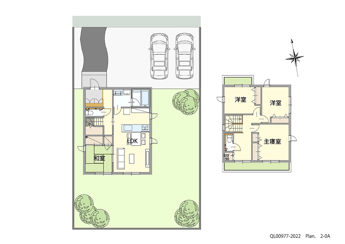 イイコトテラス阿字ヶ浦 土地 区画番号No.34 「叶えたいが詰まった充実プラン」 <br>建物タイプ:ｉ－ｓｍｉｌｅⅡ/延床面積:99.98㎡(30.23坪) <br>建物本体価格(参考):2,070万円(税込み)<br>