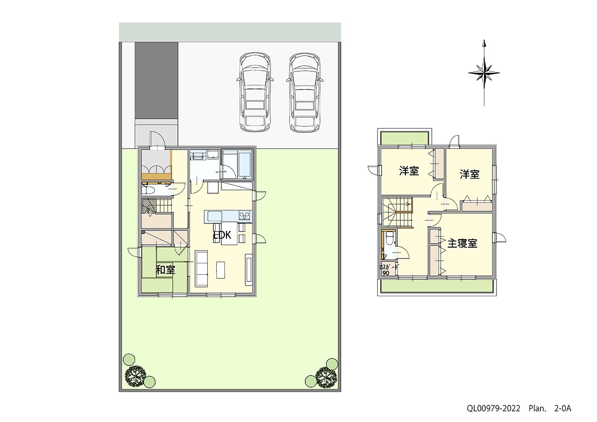 イイコトテラス阿字ヶ浦 土地 区画番号No.36 「ほしい！が詰まった大満足プラン」 <br>建物タイプ:ｉ－ｓｍｉｌｅⅡ/延床面積:99.98㎡(30.23坪) <br>建物本体価格(参考):2,070万円(税込み)<br>