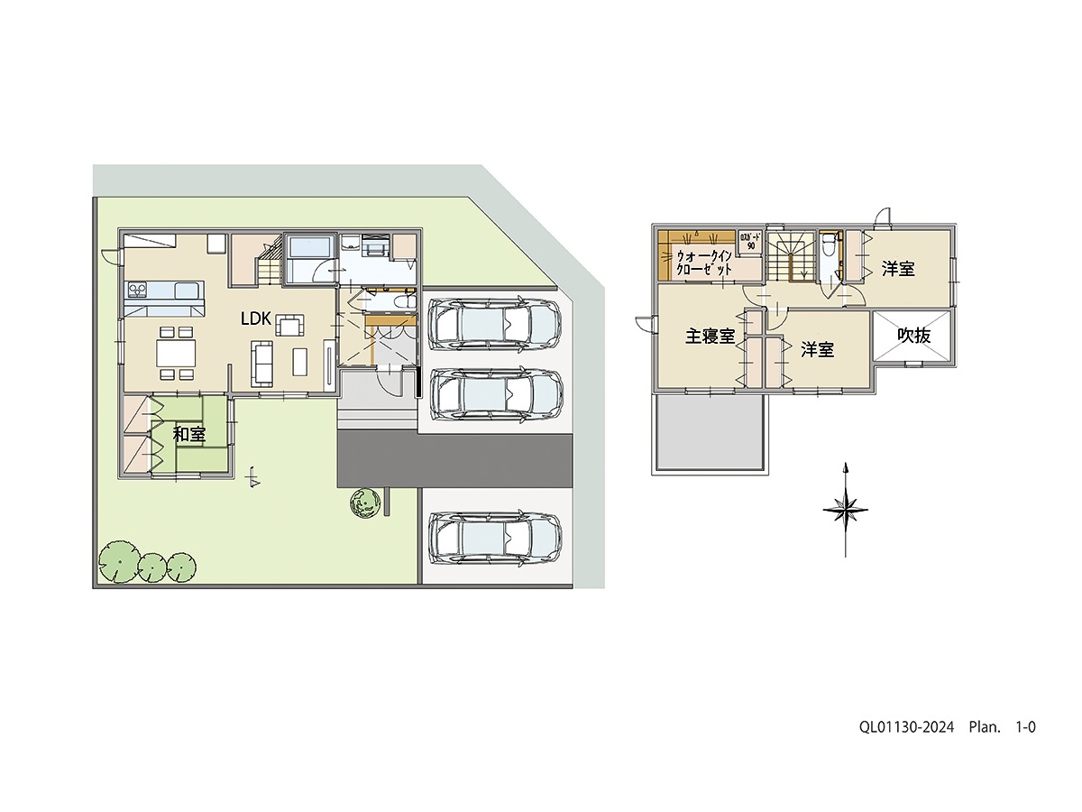 イイコトテラス員弁町大泉 土地 区画番号No.12 「３５坪２階建て。」 <br>建物タイプ:ｉ－ｓｍｉｌｅⅡ/延床面積:110.9㎡(33.54坪) <br>建物本体価格(参考):2,334万円(税込み)<br>