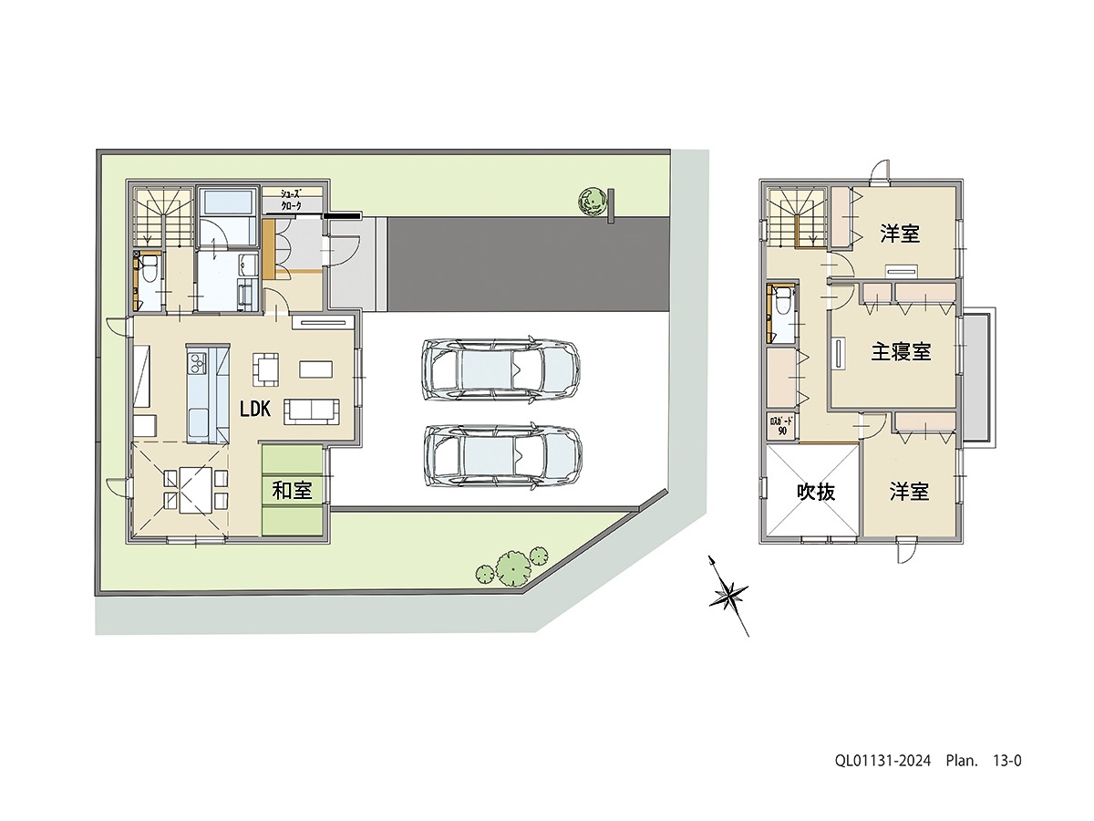 イイコトテラス員弁町大泉 土地 区画番号No.13 「S33-5535-0101」 <br>建物タイプ:ｉ－ｓｍｉｌｅⅡ/延床面積:106.65㎡(32.25坪) <br>建物本体価格(参考):2,218万円(税込み)<br>