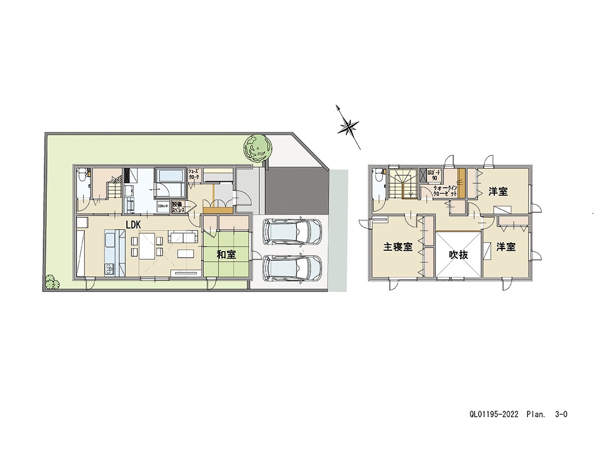 札幌市東区東苗穂七条三丁目 土地 区画番号No.2 「企画」 <br>建物タイプ:ｉ－ｓｍｉｌｅⅡ(北海道仕様)/延床面積:113.34㎡(34.27坪) <br>建物本体価格(参考):2,490万円(税込み)<br>