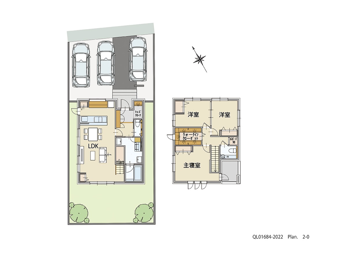 「LDKを中心に家族が集まる家」 <br>建物タイプ:グラン・スマート/延床面積:100.09㎡(30.27坪) <br>建物本体価格(参考):2,585万円(税込み)<br>