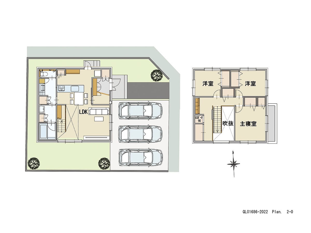 「日差したっぷりLDKで家族の笑顔もあふれるぽかぽかプラン」 <br>建物タイプ:グラン・スマート/延床面積:101.68㎡(30.74坪) <br>建物本体価格(参考):2,595万円(税込み)<br>