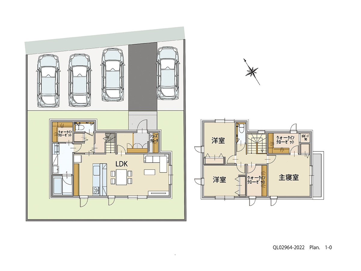 イイコトテラス小山市中久喜 土地 区画番号No.30 「広々LDK１８帖プラン」 <br>建物タイプ:ｉ－ｓｍｉｌｅⅡ+/延床面積:110.92㎡(33.54坪) <br>建物本体価格(参考):2,374万円(税込み)<br>