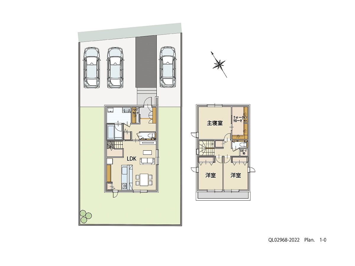 イイコトテラス小山市中久喜 土地 区画番号No.34 「ご家族の顔を合わせられるリビング階段プラン」 <br>建物タイプ:ｉ－ｓｍｉｌｅⅡ+/延床面積:100.86㎡(30.5坪) <br>建物本体価格(参考):2,192万円(税込み)<br>