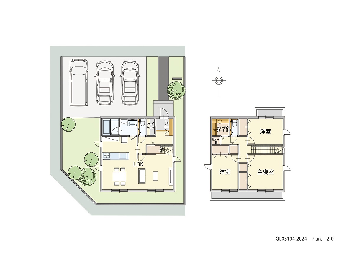 ふじと台６期 土地 区画番号No.東⑥北1-1 「リビング階段採用の20帖広々LDKプラン」 <br>建物タイプ:ｉ－ｓｍｉｌｅⅡ/延床面積:107.48㎡(32.5坪) <br>建物本体価格(参考):2,218万円(税込み)<br>