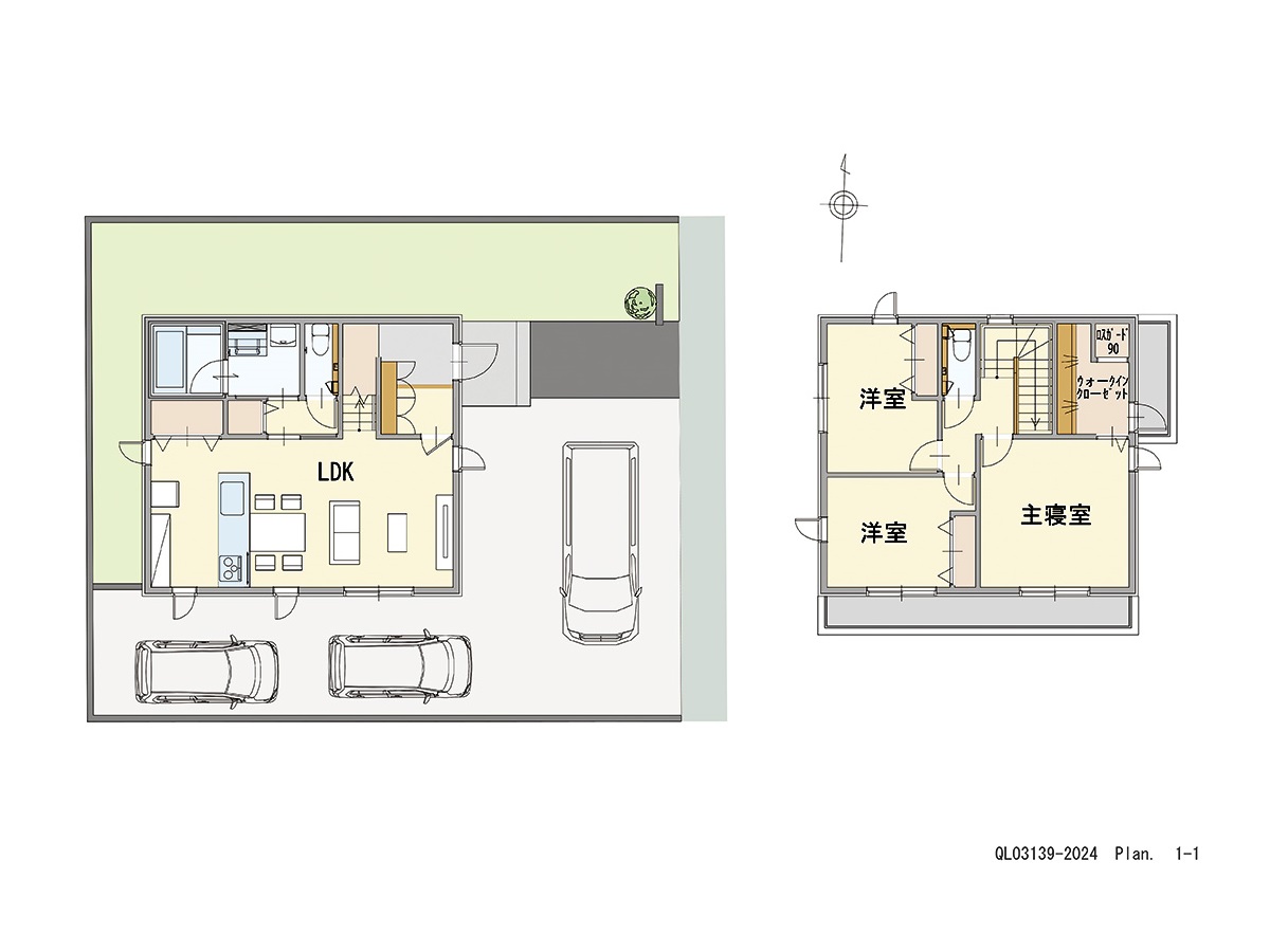 ふじと台６期 土地 区画番号No.東⑥北1-36 「南面の広々バルコニー採用プラン」 <br>建物タイプ:ｉ－ｓｍｉｌｅⅡ/延床面積:94.14㎡(28.46坪) <br>建物本体価格(参考):1,976万円(税込み)<br>