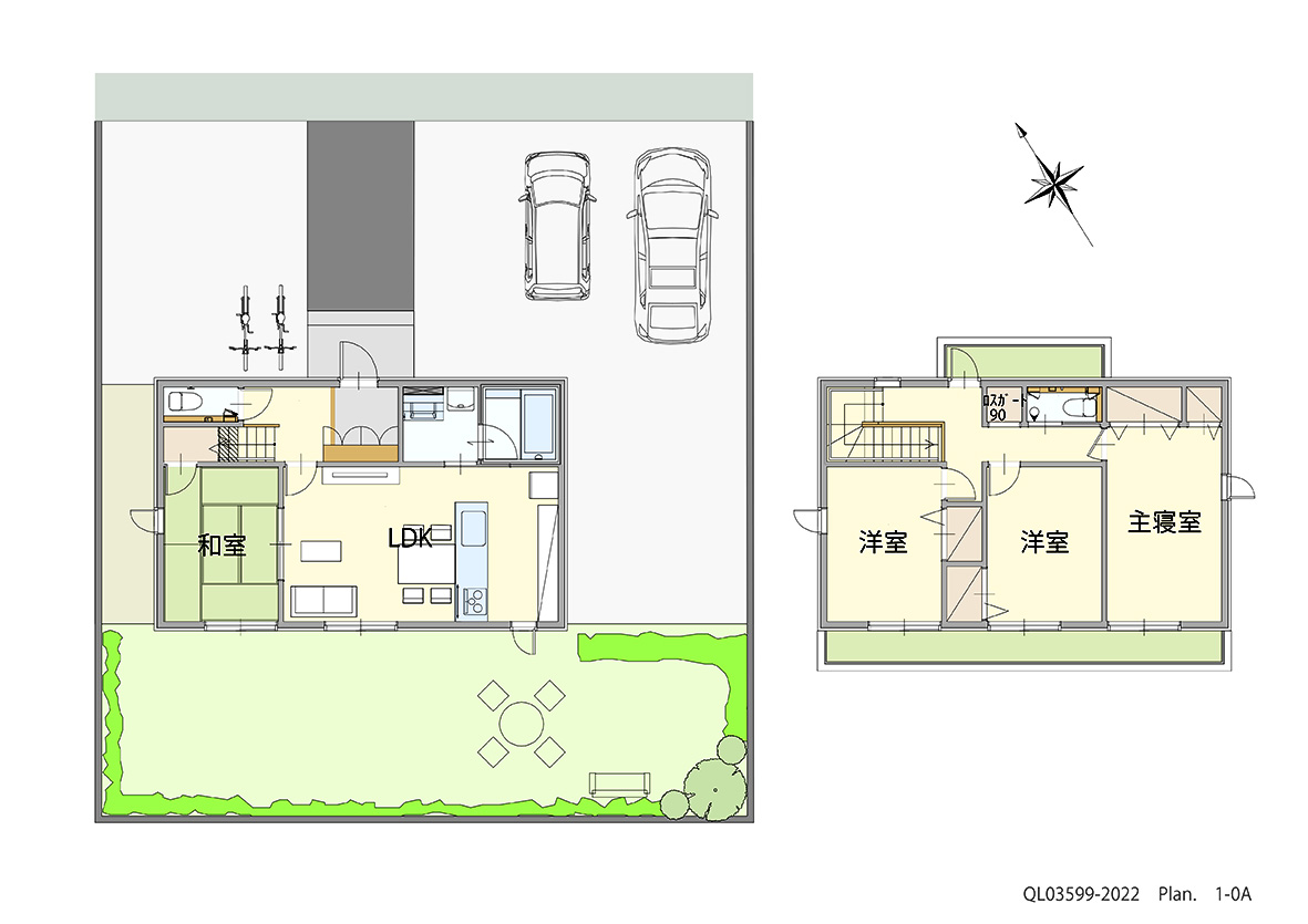 イイコトテラス常磐の杜 土地 区画番号No.47-3 「ゆとりの+1。畳のあるくらし」 <br>建物タイプ:ｉ－ｓｍｉｌｅⅡ/延床面積:100.86㎡(30.5坪) <br>建物本体価格(参考):2,116万円(税込み)<br>