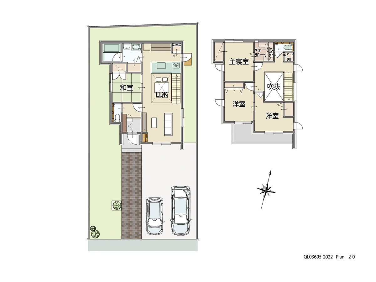 イイコトテラス中津川 土地 区画番号No.C 「リビング階段採用の20帖広々LDKプラン」 <br>建物タイプ:ｉ－ｓｍａｒｔⅡ/延床面積:104.3㎡(31.54坪) <br>建物本体価格(参考):2,654万円(税込み)<br>