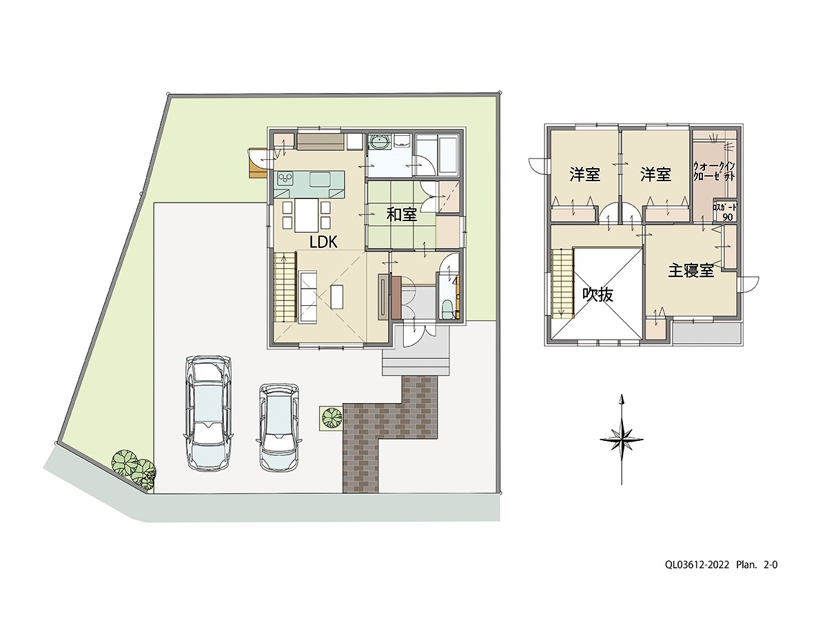 イイコトテラス中津川 土地 区画番号No.J 「日差しが降り注ぐ明るいLDK採用プラン」 <br>建物タイプ:ｉ－ｓｍａｒｔⅡ/延床面積:105.01㎡(31.76坪) <br>建物本体価格(参考):2,654万円(税込み)<br>