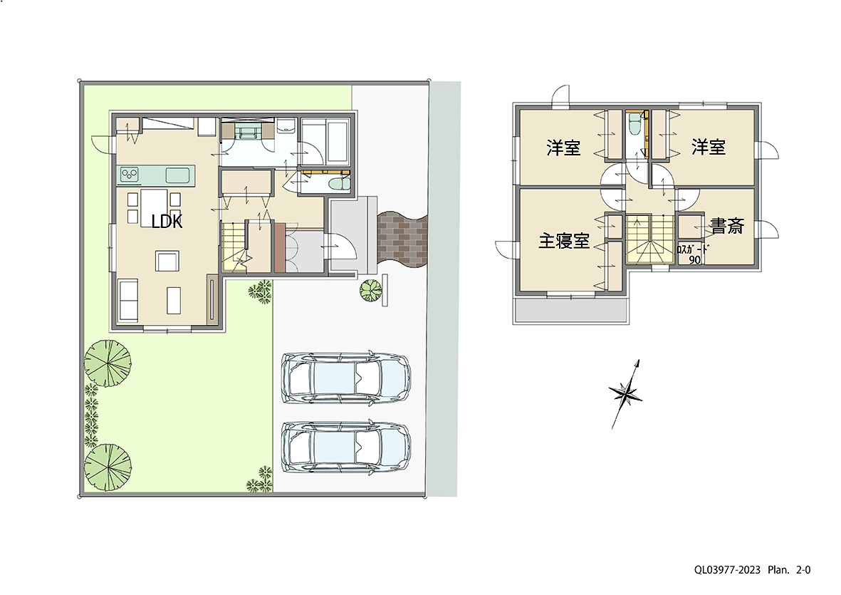 イイコトテラス鈴鹿市北玉垣町 土地 区画番号No.2 「家に帰ったら片付け快適」 <br>建物タイプ:ｉ－ｓｍｉｌｅⅡ/延床面積:98.41㎡(29.76坪) <br>建物本体価格(参考):2,055万円(税込み)<br>