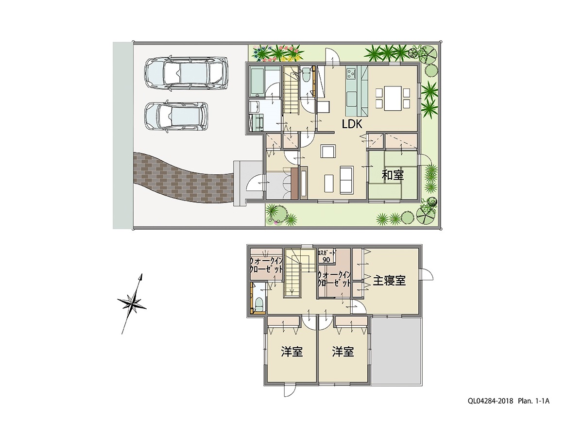 アイタウン西脇市野村町 土地 区画番号No.3 「家族がそれぞれの時間を過ごせるLDKプラン」 <br>建物タイプ:ｉ－ｓｍｉｌｅⅡ/延床面積:117.6㎡(35.57坪) <br>建物本体価格(参考):2,413万円(税込み)<br>