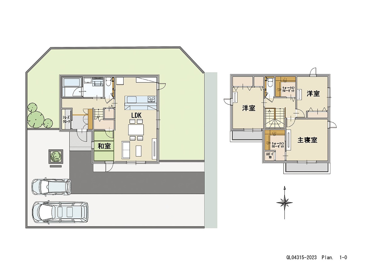 イイコトテラス下稲吉 土地 区画番号No.20 「物が多くても安心！大満足の収納プラン」 <br>建物タイプ:ｉ－ｓｍｉｌｅⅡ/延床面積:105.92㎡(32.04坪) <br>建物本体価格(参考):2,158万円(税込み)<br>