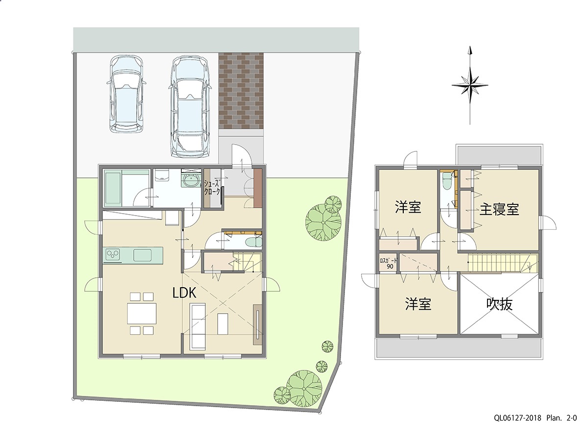 多肥上町分譲地 土地 区画番号No.06 「家族がそれぞれの時間を過ごせるプラン」 <br>建物タイプ:ｉ－ｓｍｉｌｅⅡ/延床面積:104.05㎡(31.47坪) <br>建物本体価格(参考):2,253万円(税込み)<br>