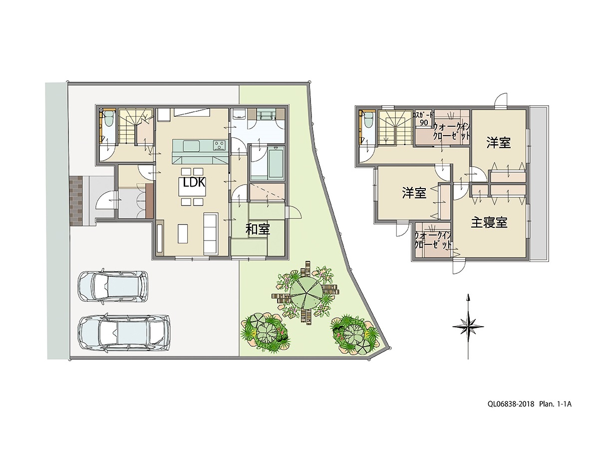 アイタウン西脇市和田町 土地 区画番号No.27 「家事らくプラン！ご夫婦の時短に一役」 <br>建物タイプ:ｉ－ｓｍｉｌｅⅡ/延床面積:112.59㎡(34.05坪) <br>建物本体価格(参考):2,297万円(税込み)<br>