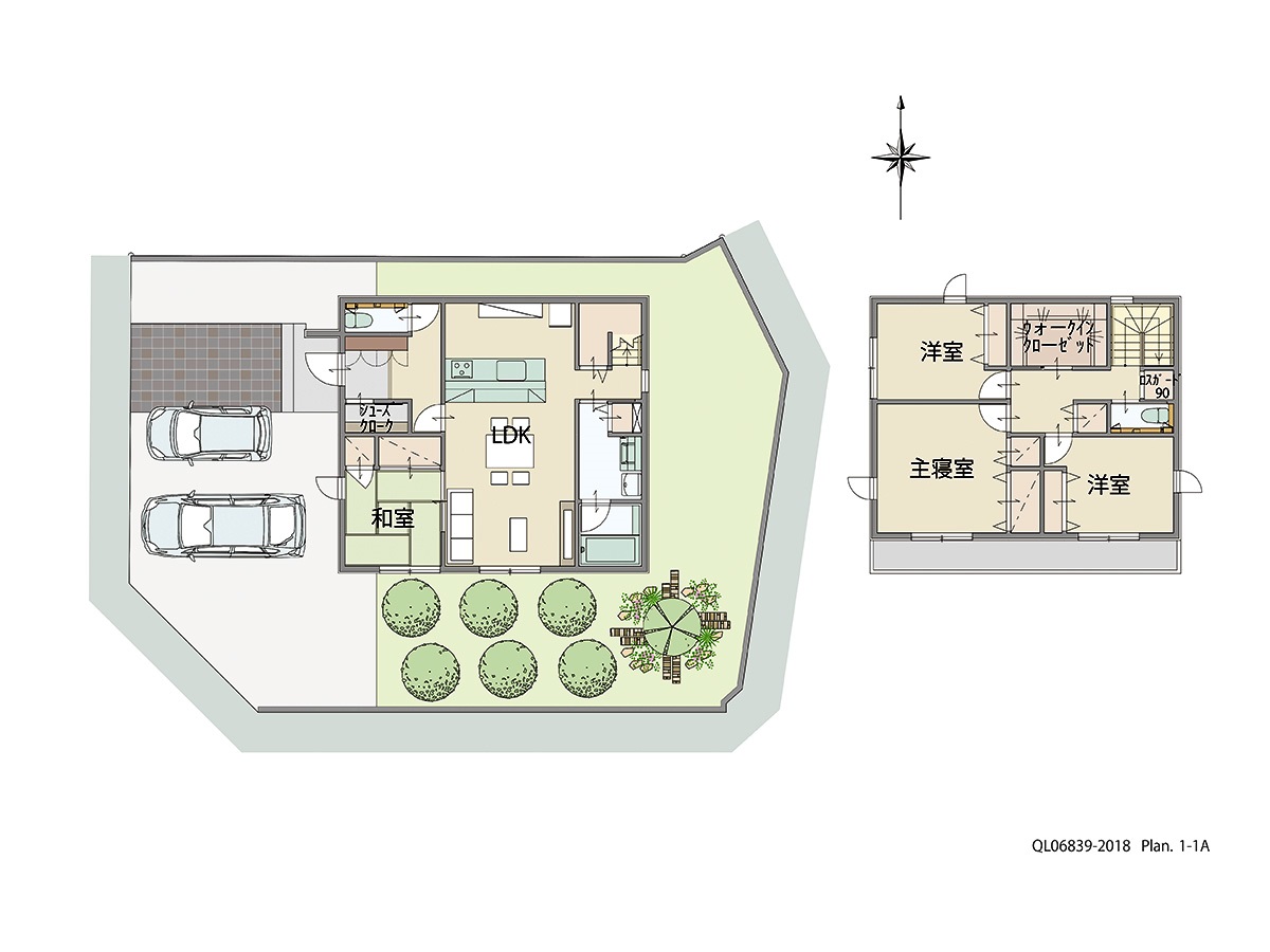 アイタウン西脇市和田町 土地 区画番号No.28 「LDKが家の中心！動線すっきりプラン」 <br>建物タイプ:ｉ－ｓｍｉｌｅⅡ/延床面積:113.32㎡(34.27坪) <br>建物本体価格(参考):2,312万円(税込み)<br>