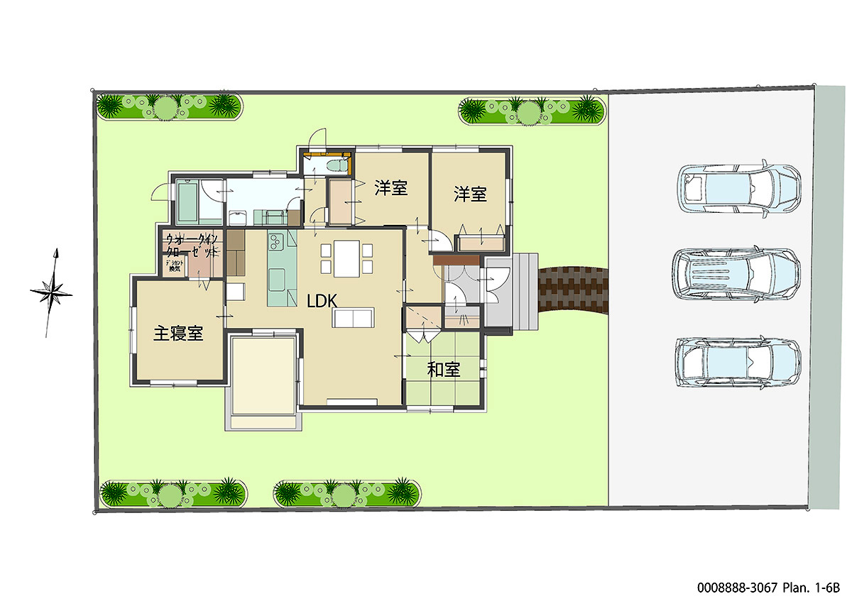 明和町馬之上分譲住宅 モデルハウス 区画番号No.1 