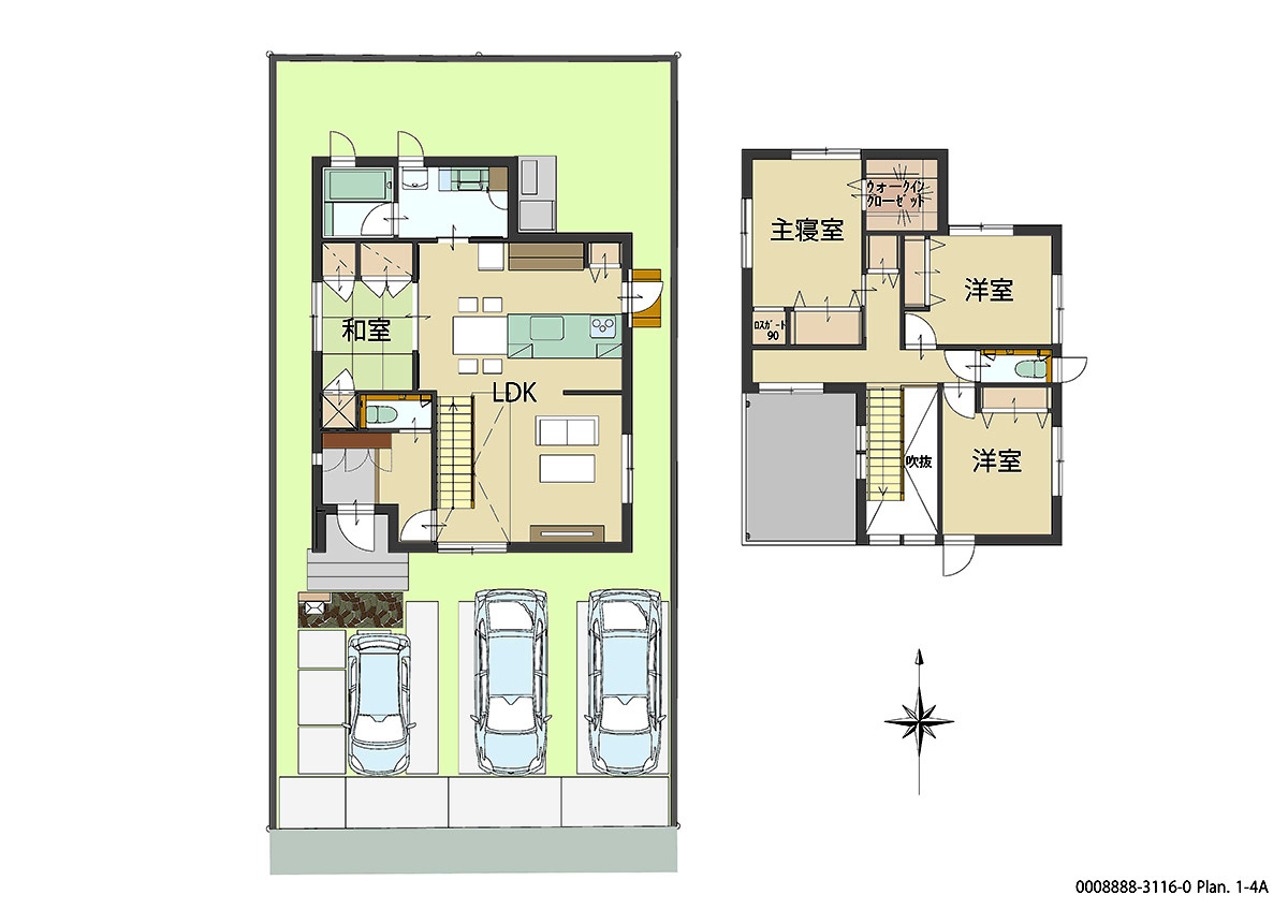 津市垂水分譲住宅Ⅱ モデルハウス 区画番号No.1 