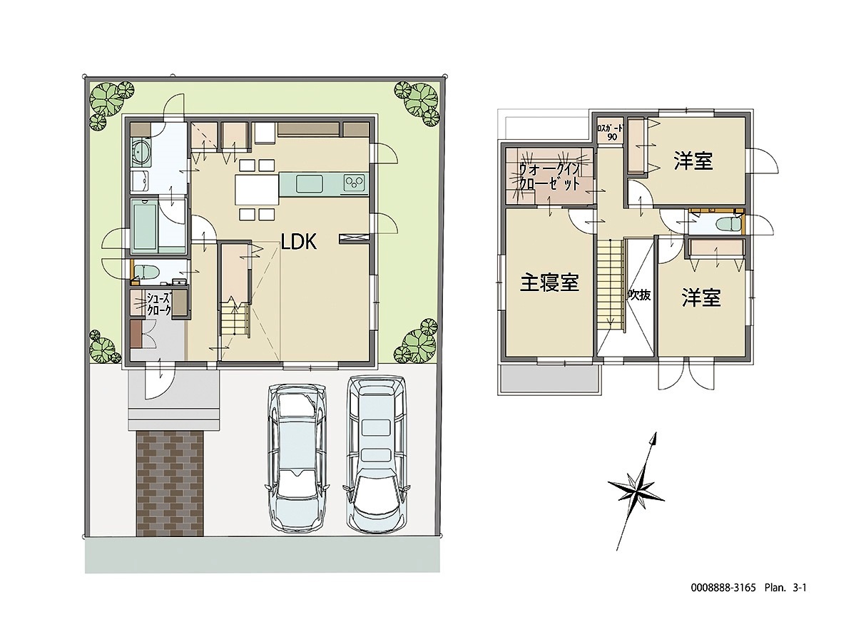 新潟市西区坂井村上　分譲地 モデルハウス 区画番号No.9街区2番 