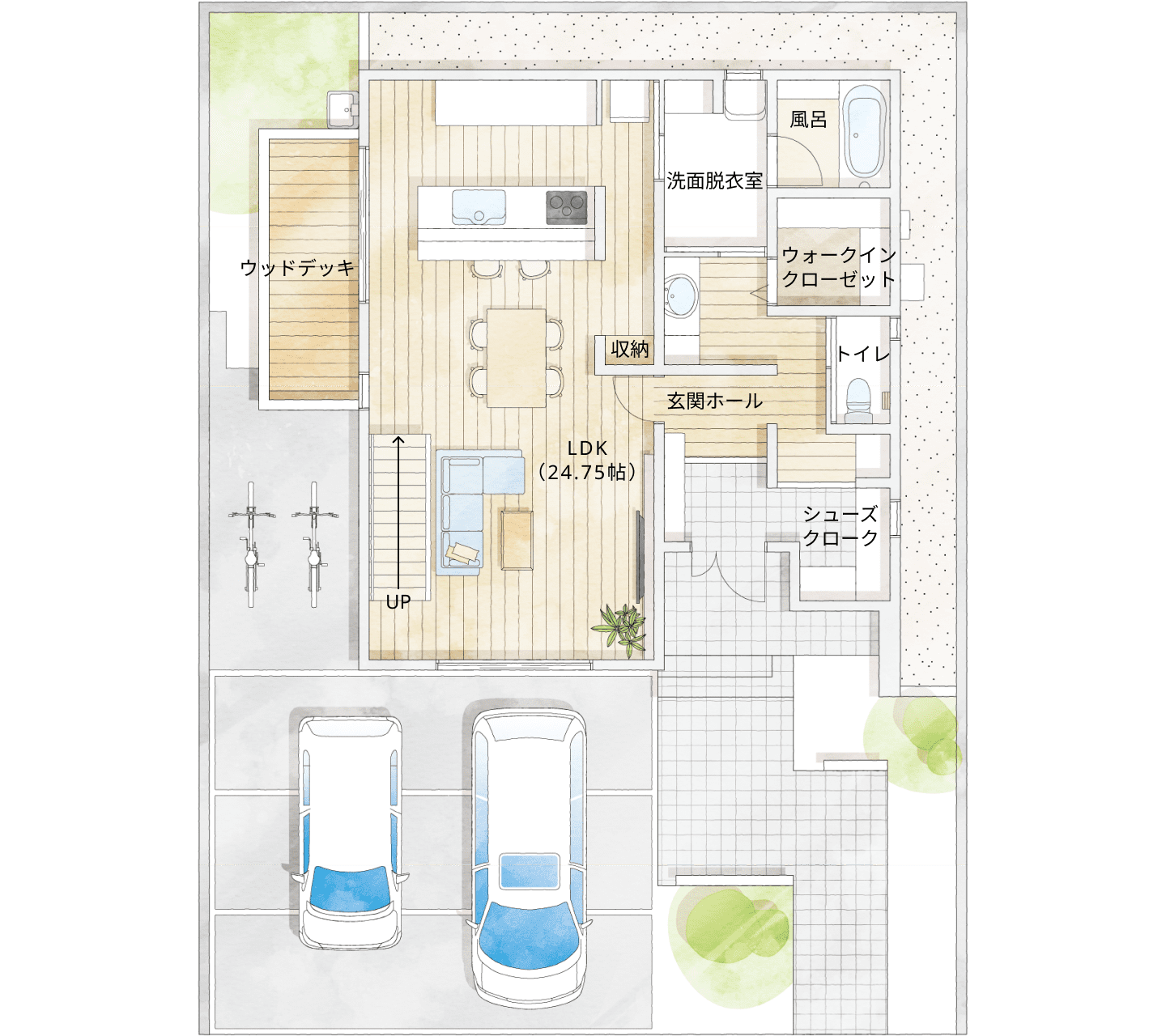 プラン3間取り図外回り