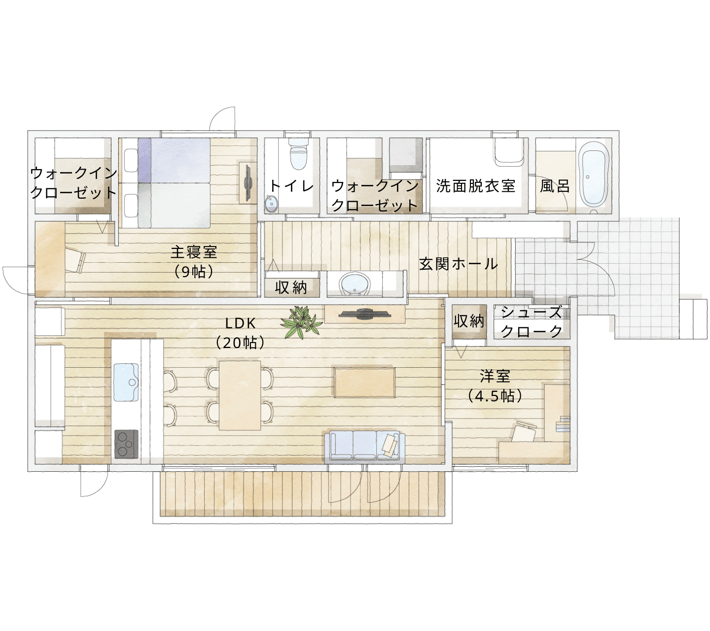 プラン4間取り図1階