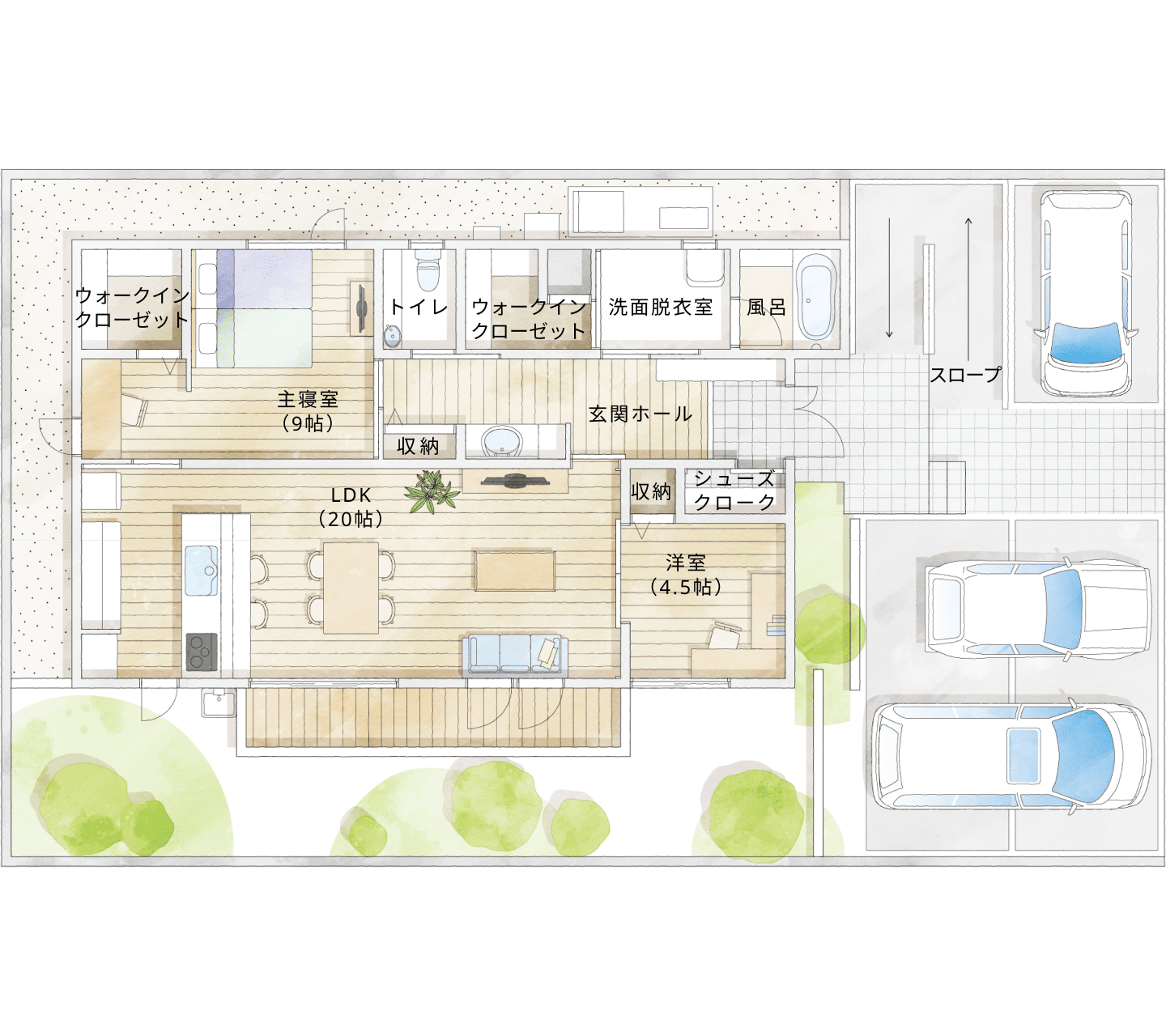 プラン4間取り図外回り