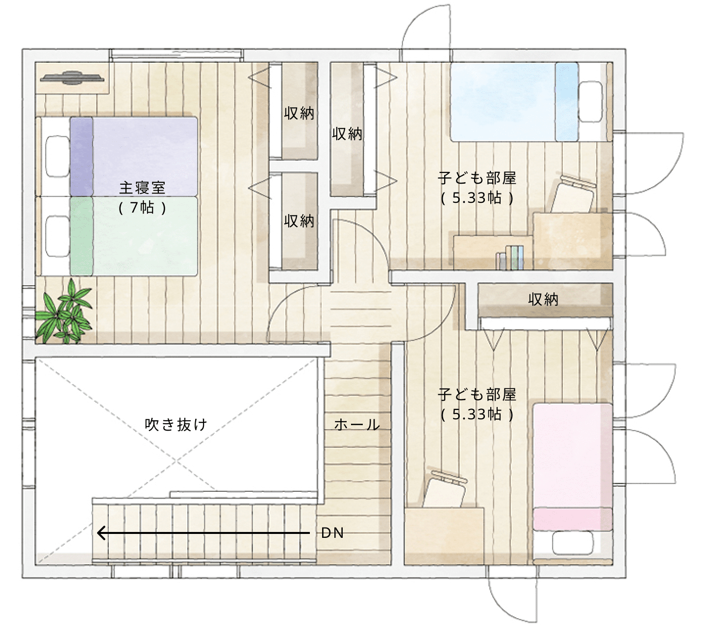 プラン5間取り図3階