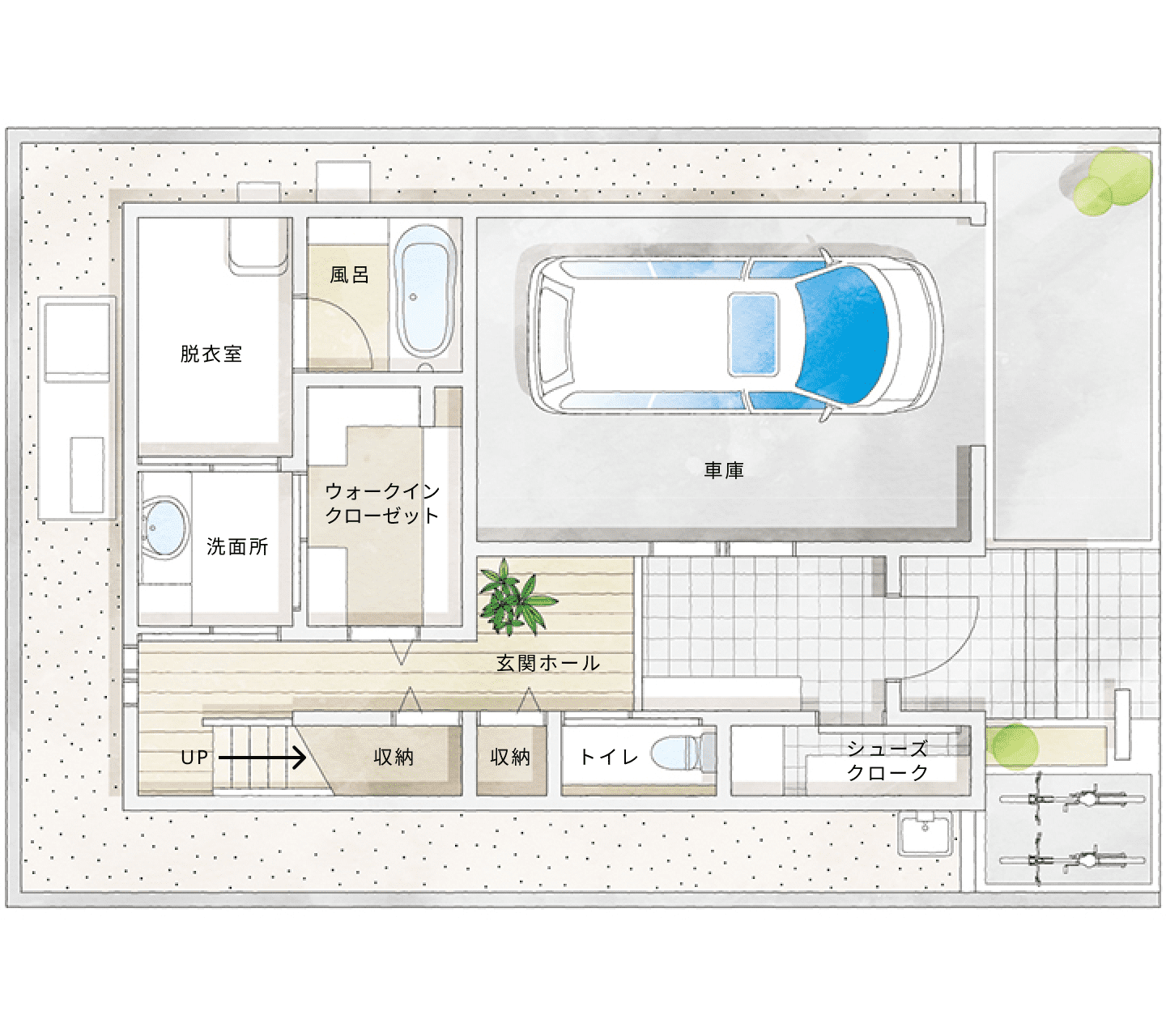 プラン5間取り図外回り