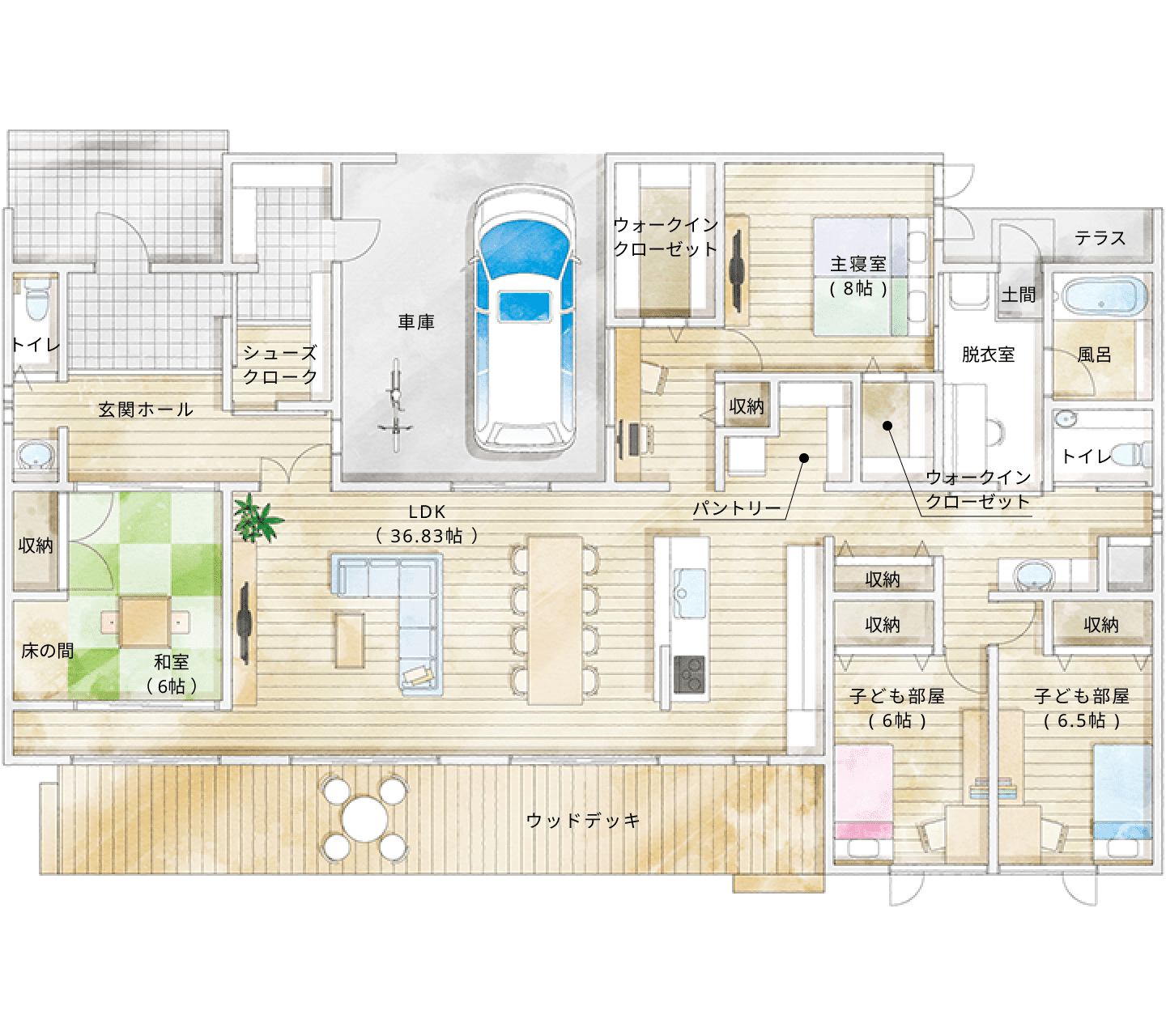 プラン6間取り図1階