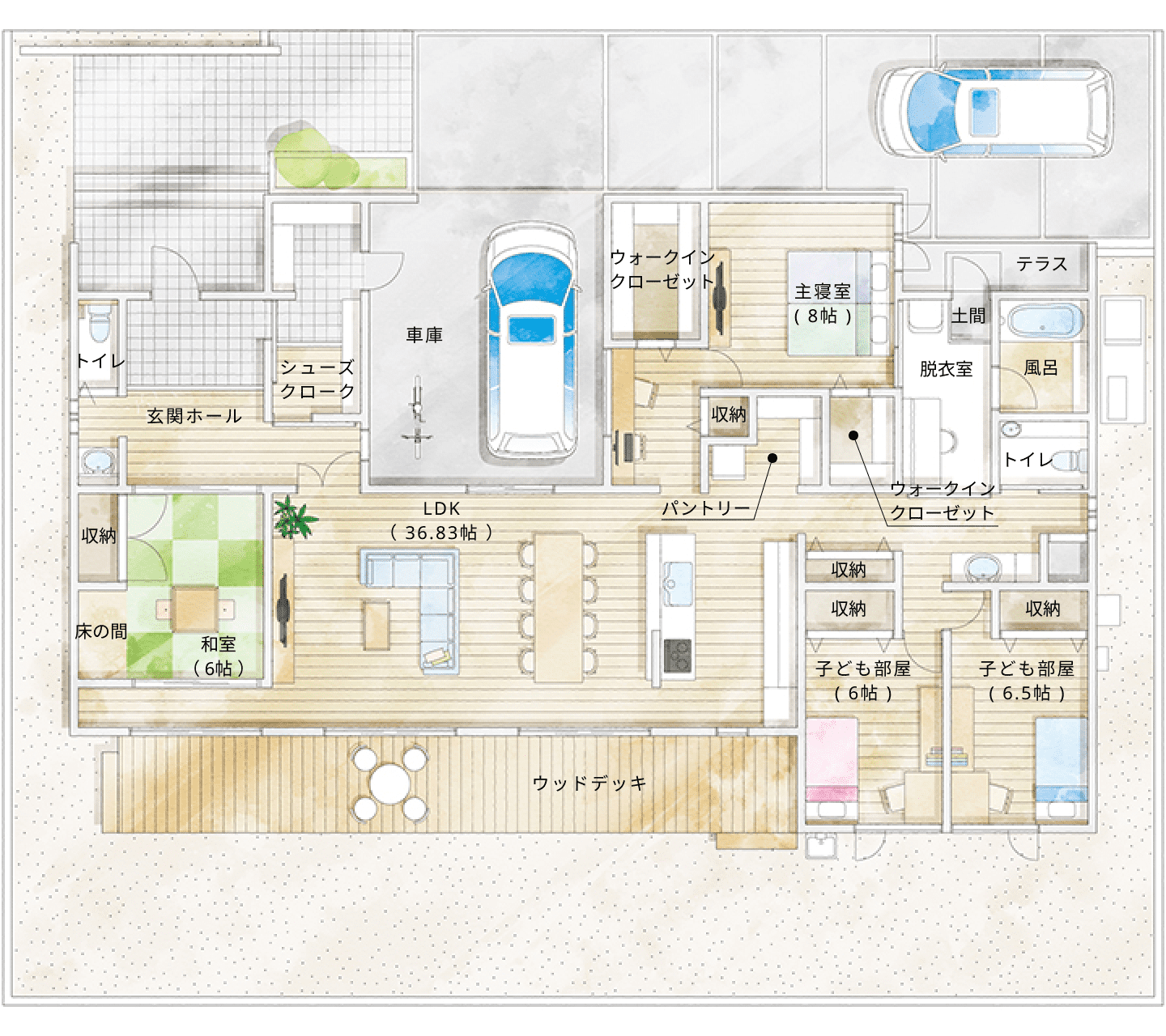 プラン6間取り図外回り