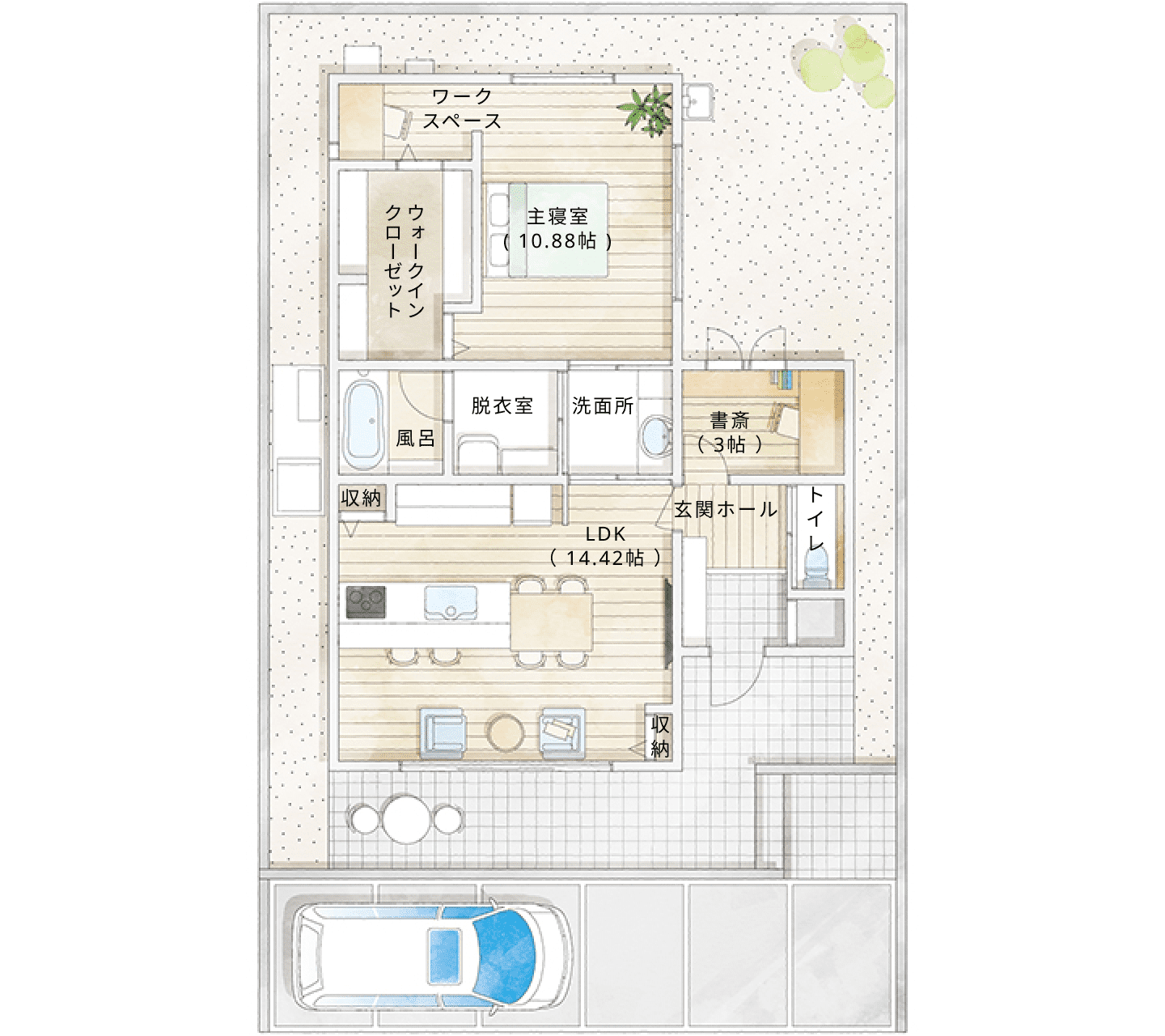 プラン7間取り図外回り