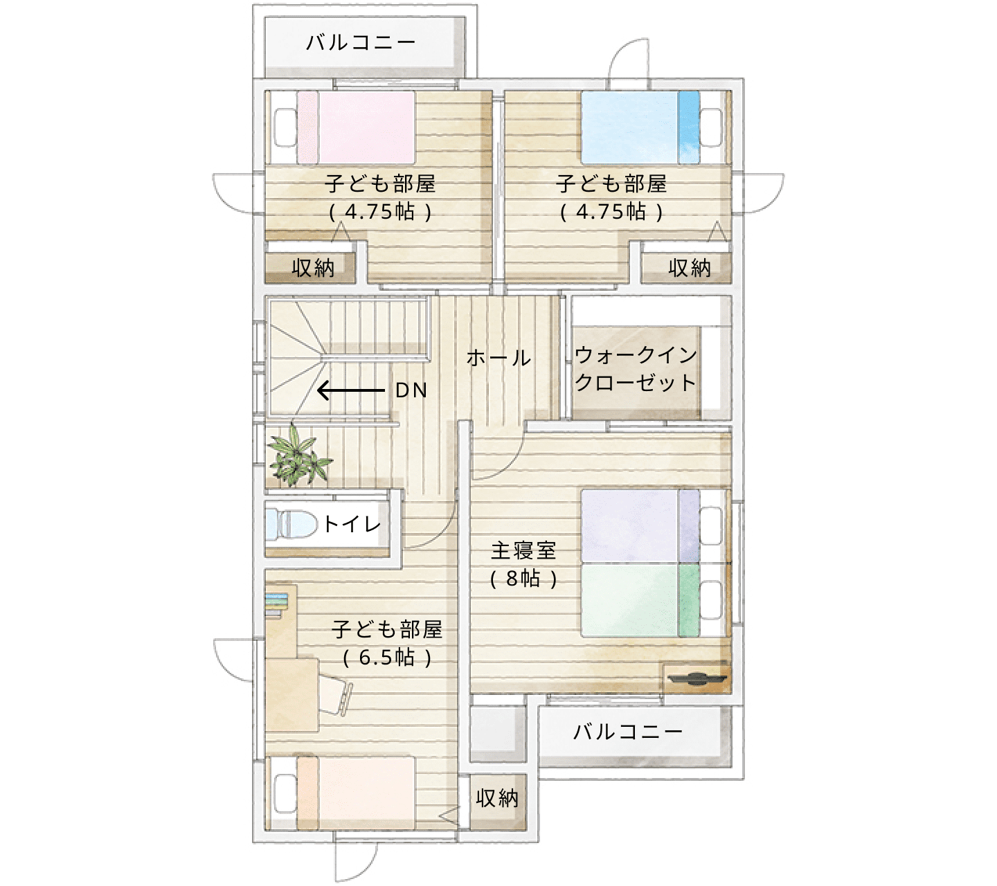 プラン8間取り図2階