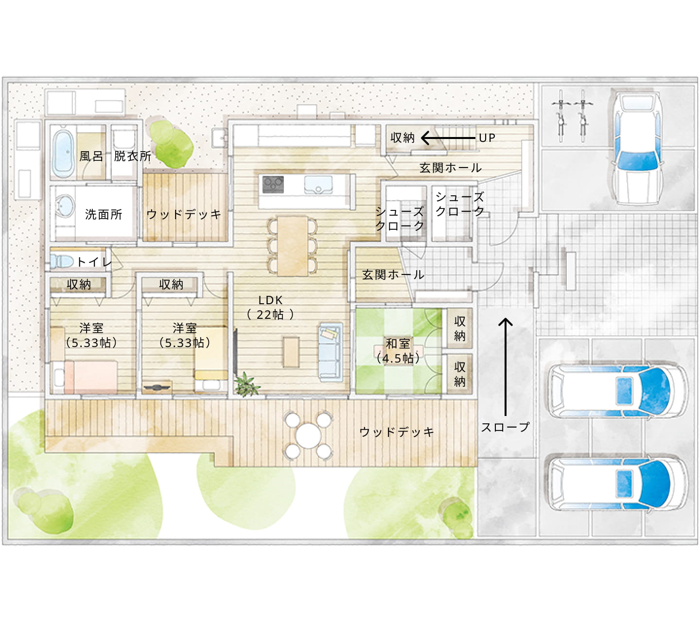 プラン9間取り図外回り