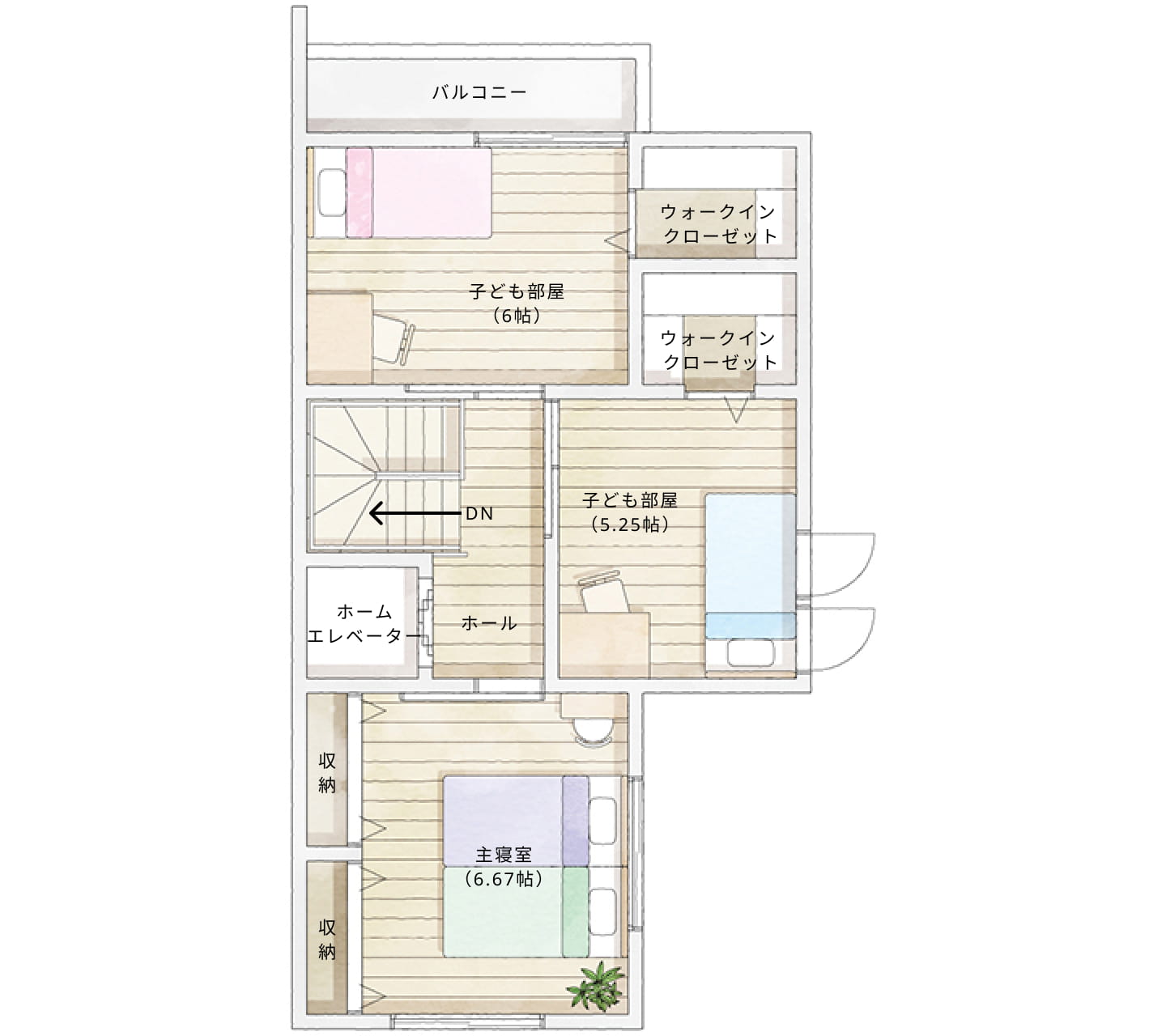 プラン9間取り図3階